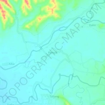 Remus topographic map, elevation, terrain