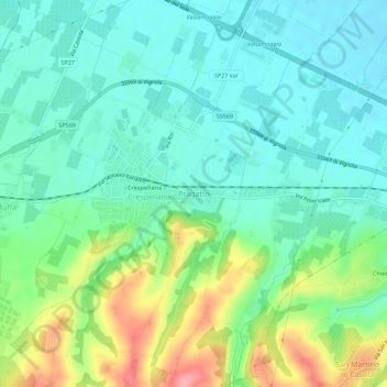 Pragatto topographic map, elevation, terrain