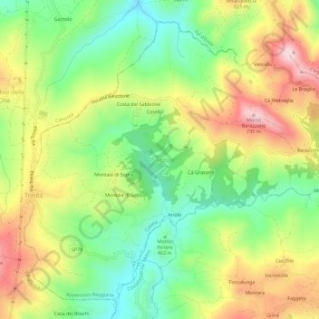 Pianzo topographic map, elevation, terrain