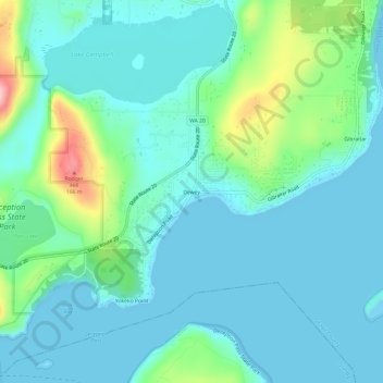 Dewey topographic map, elevation, terrain