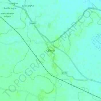 Chandi topographic map, elevation, terrain