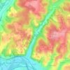 Les Granges de Cap Blanc topographic map, elevation, terrain