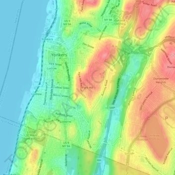 Park Hill topographic map, elevation, terrain