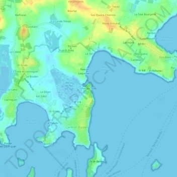 Pen en Toul topographic map, elevation, terrain