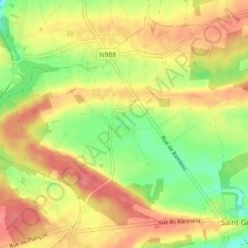 Maison topographic map, elevation, terrain