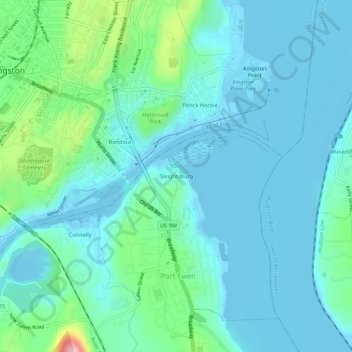 Sleightsburg topographic map, elevation, terrain