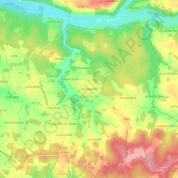 Les Cabanes topographic map, elevation, terrain