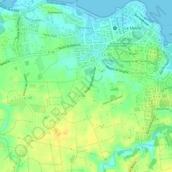 Boissière topographic map, elevation, terrain