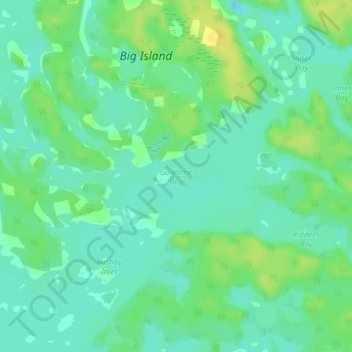 Go Home Bay topographic map, elevation, terrain