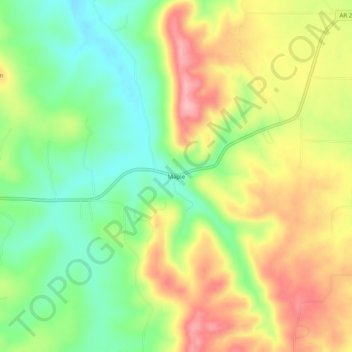Maple topographic map, elevation, terrain
