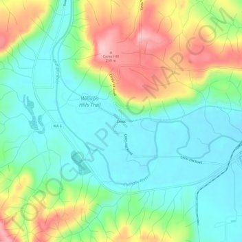 Ceres topographic map, elevation, terrain
