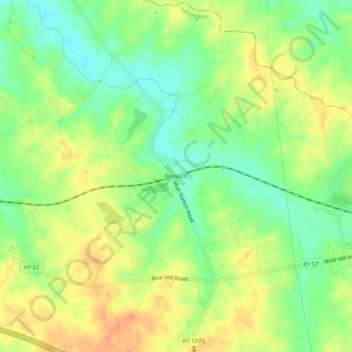 Fenwick topographic map, elevation, terrain
