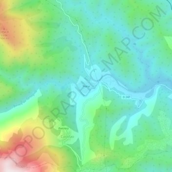 Piana topographic map, elevation, terrain