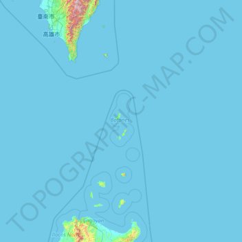 Batanes topographic map, elevation, terrain