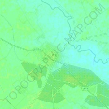 Pahasu topographic map, elevation, terrain