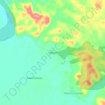 Pastizal topographic map, elevation, terrain
