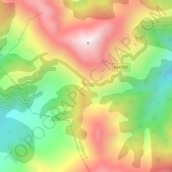 Sadhna Top topographic map, elevation, terrain