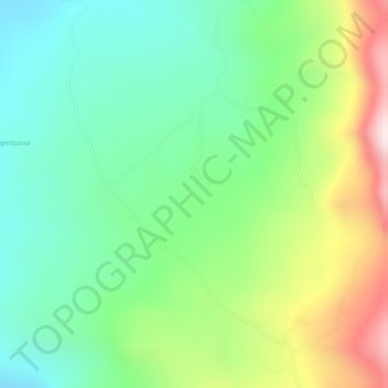 Paso Llano topographic map, elevation, terrain