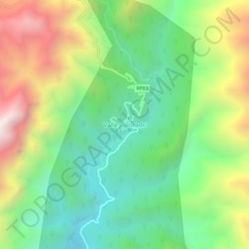 Valle Colorado topographic map, elevation, terrain