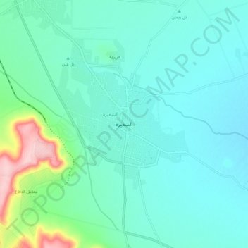 As Safirah topographic map, elevation, terrain