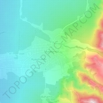 Mutwanga topographic map, elevation, terrain