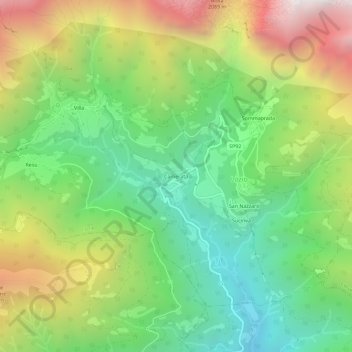 Camerata topographic map, elevation, terrain