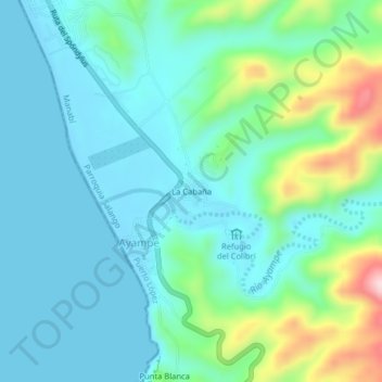 La Cabaña topographic map, elevation, terrain