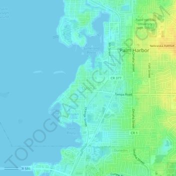 Ozona topographic map, elevation, terrain