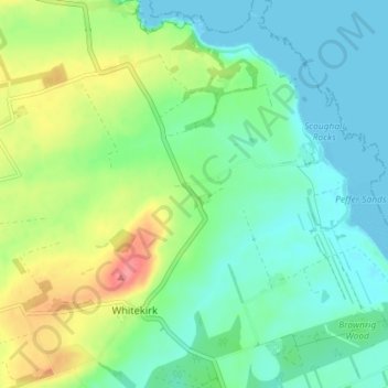 New Mains topographic map, elevation, terrain