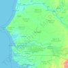 Kaffrine topographic map, elevation, terrain