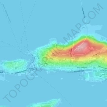Kniven topographic map, elevation, terrain