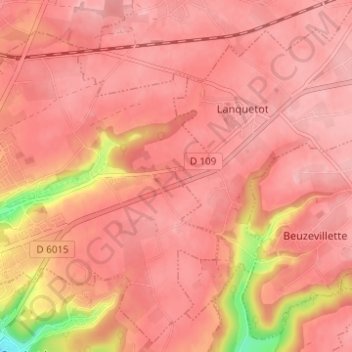 La Maison Blanche topographic map, elevation, terrain