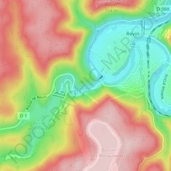 Saint-Nicolas topographic map, elevation, terrain