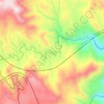 Kipilas topographic map, elevation, terrain