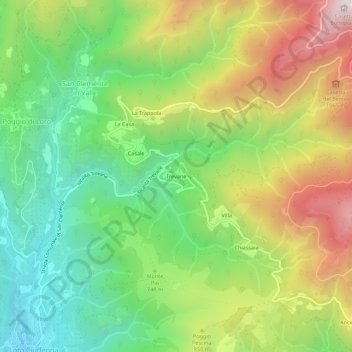 Trevane topographic map, elevation, terrain