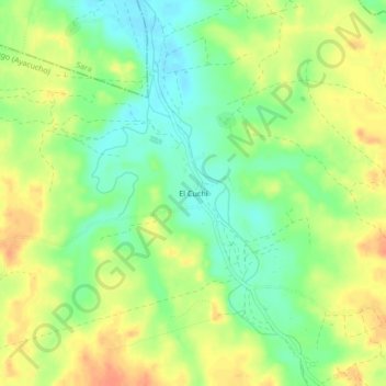 El Cuchi topographic map, elevation, terrain