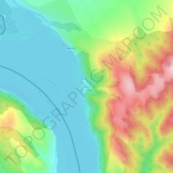 Baziaș topographic map, elevation, terrain