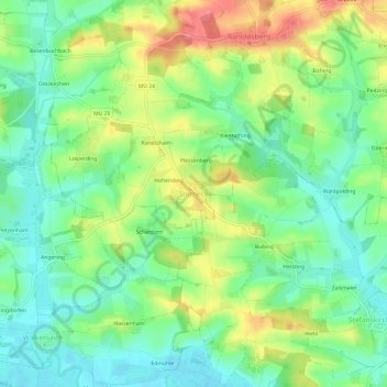 Sterneck topographic map, elevation, terrain