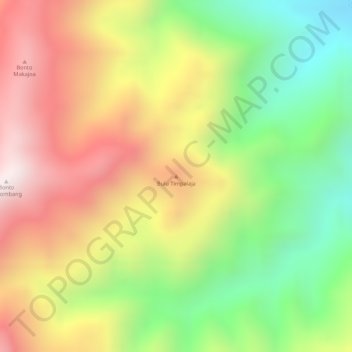 Bulu Timpalaja topographic map, elevation, terrain