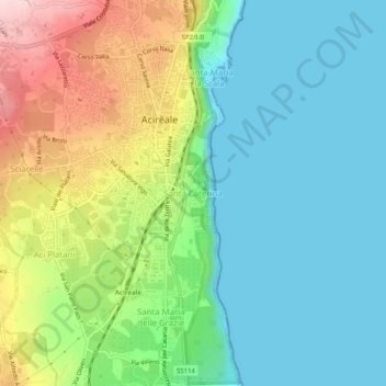 Santa Caterina topographic map, elevation, terrain