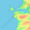 Kernaod topographic map, elevation, terrain