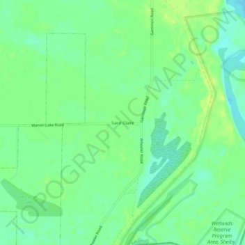 Saint Claire topographic map, elevation, terrain