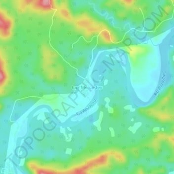 Las Mercedes topographic map, elevation, terrain
