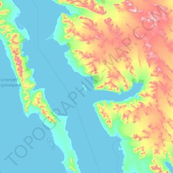Hermansenøya topographic map, elevation, terrain