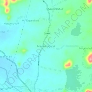Minakanagurki topographic map, elevation, terrain