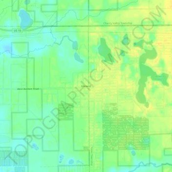 Idlewild topographic map, elevation, terrain