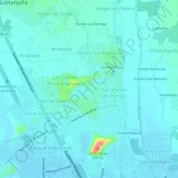 Carlos Ramos Loyza topographic map, elevation, terrain