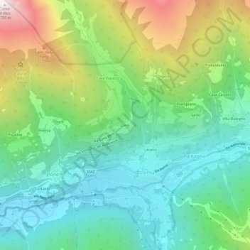Canè topographic map, elevation, terrain