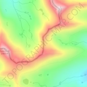 Chilcoot Pass topographic map, elevation, terrain