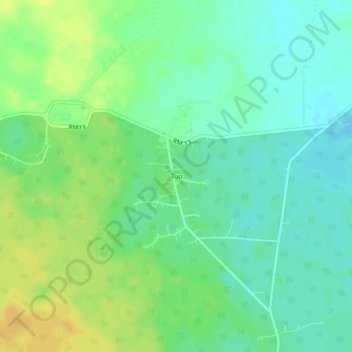 Tuo topographic map, elevation, terrain